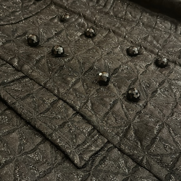 Marc Jacobs Black Sparkle Dress Coat - Picture 3 of 5